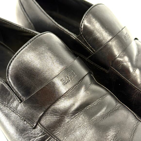 Hugo Boss Black Genuine Leather Minimalist Office Career Loafers main image 11